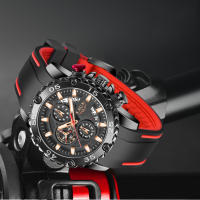 Reloj De Pulsera LIGE Para Hombres Azul Deportivo Y Militar De Lujo Con Grande Dial Cronógrafo Resistente Al Agua Cuarzo Reloj De Mano Luz Técnica De Silicona - details 13
