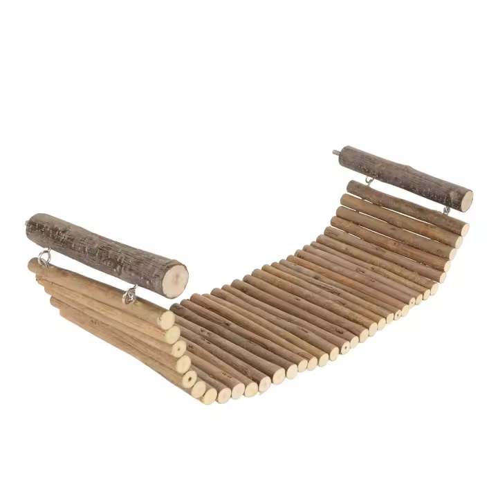 Juguete De Madera Para Animales Pequeños Puente De Escalera Interesante Para Chinchillas Y Hamsters Brindando Diversion Y Ejercicio - 1