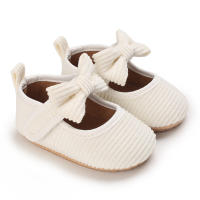 Zapatos De Princesa Para Bebé Niña En Lace Blanca Mocasines Con Lazo Y Borde Antideslizante De Goma Primera Calzado Para Caminar - details 66