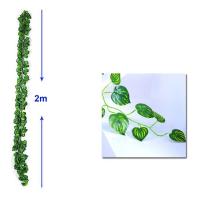 1/2PCS Simulación De Planta De Pared Verde Para Interior Decoración De Flores Rattan Falsas Hojas Verdes Begonia Adorno De Pared Colgante De Plástico - details 17