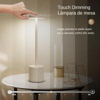 Lámpara De Mesa Recargable Con Sensor De Toque LED Luz Nocturna Sin Cable Para Lectura En Restaurante Hotel Bar Decoración De Dormitorio - details 1