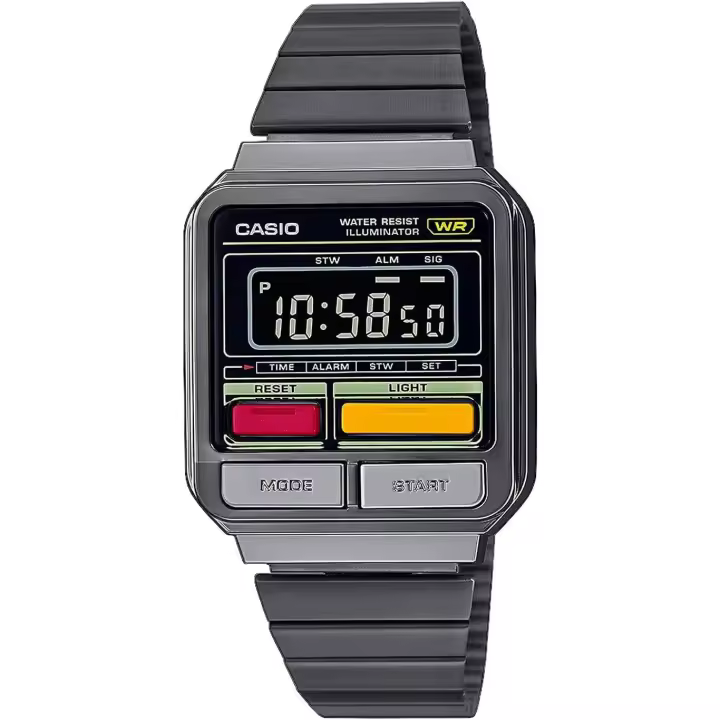 Casio Reloj Digital para Hombres de Cuarzo con Correa en Acero Inoxidable A120WEGG-1BEF - 1