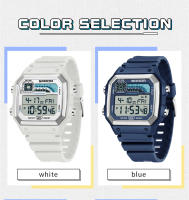 Reloj Deportivo Exterior SANDA Para Hombres Multifuncional Alarm Clock Cronógrafo Impermeable LED Digital Con Tiempo Doble - details 7