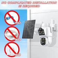 Cámara De Seguridad Solar Wifi 4MP Con Doble Lente Y Pantalla Exterior PTZ Protección Con Batería De 7800mAh Detectores PIR Y ICSee App - details 3