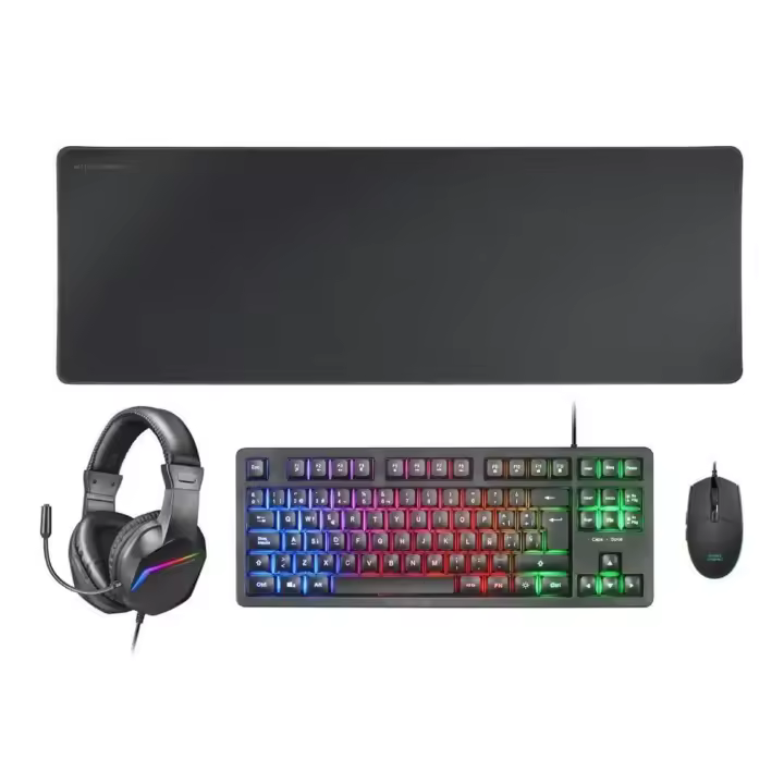 Pack Gaming Mars Gaming MCP-RGB3/ Teclado RGB + Ratón Óptico + Alfombrilla XXL + Auriculares - 1
