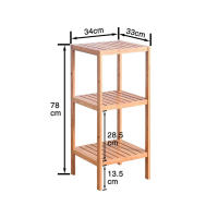Estantería Rejilla Bambú de 3 Niveles Baño Versátil para Decoración Plantas, uso en Baño Salón con 3 Pisos, Soporte para maceta de flores para interior de Balcón Plantas de Jardines - details 1