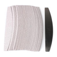 100Pcs Papel De Hierro Para Uñas Con Mango De Metal Removible  Bufet 100/180 Puntas Doble Cara Manicura Arte De Uñas - details 6