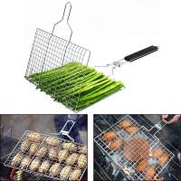 Cesta De Asado En Acero Inoxidable Con Red No Adherente Para Barbacoa Herramienta De Picnic Para Carne Vegetales Y Pescado - details 0