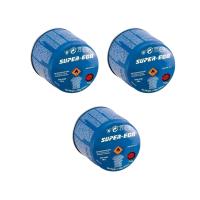 Pack 3 Cartuchos Gas Perforable C200 con Válvula SUPER-EGO | Mezcla Butano Propano, Seguridad DIN 417, Uso Exterior - details 0