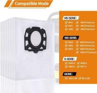 10 bolsas de aspiradora para Kärcher 2.863-006.0, bolsas de Filter no tejido 487 WD4 WD5 WD6 WD5P WD5P WD6P Premium MV4 MV5 MV6 - details 0