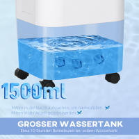 Aire acondicionado portátil 3 en 1 con humidificador, refrigeración por Agua, 15 litros, ossilación de 60 °, temporizador de 7,5 horas, Mando Distancia, Pantalla LED, 20 m², Blanco, 37x32x78 cm. - details 1