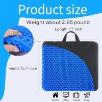 Cojín de Gel Multifuncional para Silla de Oficina, Asiento para coxis ortopedico, Apoyo Transpirable con Funda Antideslizante, Ideal para Coche, Oficina y Silla Ruedas - details 4