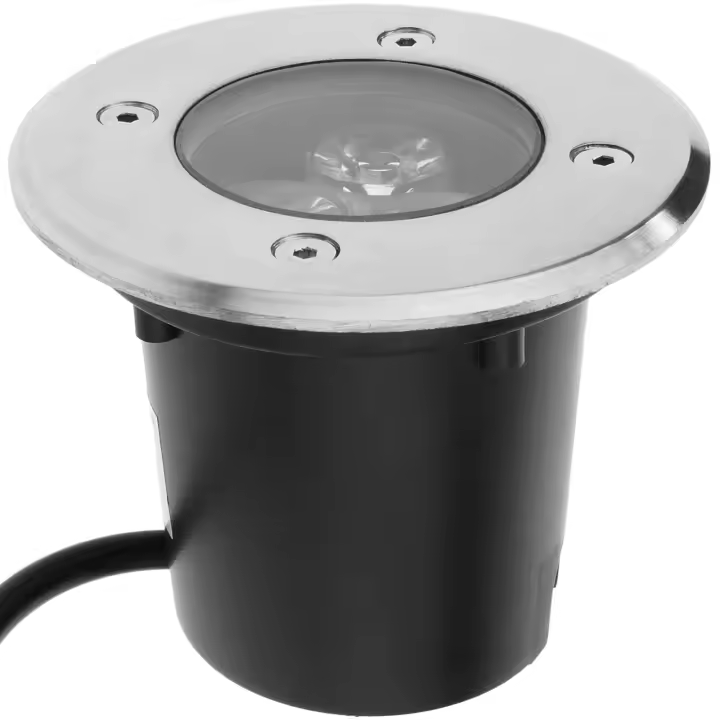 Foco LED de suelo de 3W 90mm. Luz de color rojo - BeMatik - 1