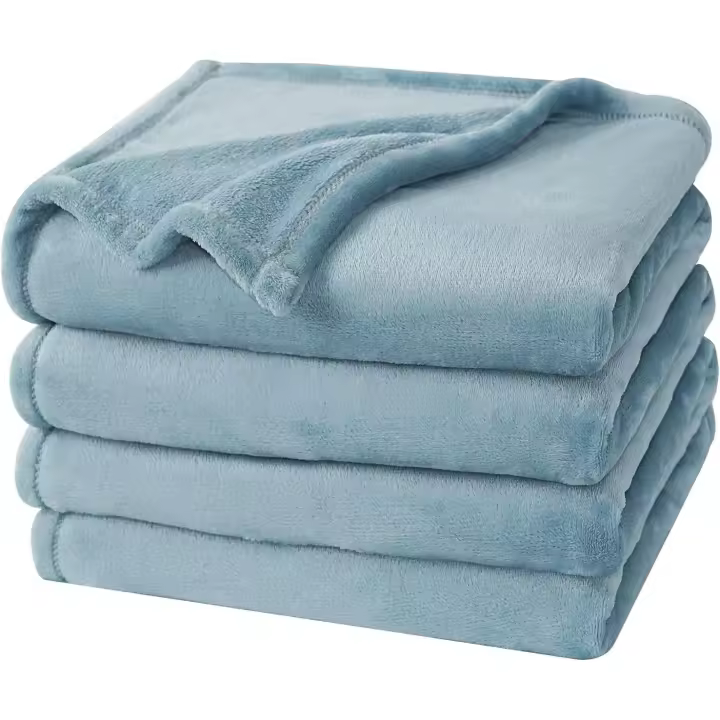Manta de vellón ultra suave de tamaño doble de 127 x 152 cm, sin pelusa, de lujo, acogedora y ligera de franela de 280 g/m² - 1