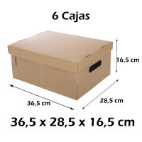 CM - Pack Cajas Cartón con Tapa, Embalaje, Almacenamiento, Asa Troquelada, Para Organizar, Multiusos, Mudanzas. 5 Tamaños a elegir - details 3