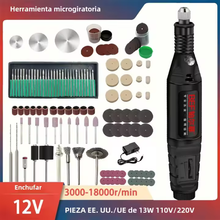 Mini Mezcladora Eléctrica 13W 220V/110V Herramienta De Grabado Rotatoria Micro Máquina De Perforación Herramienta De Taladro Eléctrico Kit De Taladro Manual Para DIY En El Hogar - 1