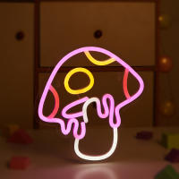 Lámpara LED Neón Rosa Chi-buy En Forma De Honguito Con Alimentación USB Decoración 3D Para Pared Ideal Para Juego Habitación Dormitorio Sala De Estar - details 0