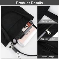 Bolsa de Pana Mujer, Bolso Bandolera para Mujer, Gran Bolso de Hombre Mujer, Bolsas de Mano Ecológicas, Con Cremallera y Bolsillo Interiores para, Viajes Trabajo Escuela - details 2