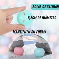 Pelotas Infantiles Multicolores 7 cm Sin BPA, Pack de 50 a 800 Unidades para Piscina, Parque Infantil y Playground – Bolas Seguras para Niños y Bebés, Colores Lila Verde Rosa, Juego Creativo y Seguro - details 0