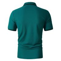 Camisa Polo De Hombre 100% Poliéster Secado Rápido Manga Corta Estilo Slim Fit Color Sólido Con Logo Moda Verano - details 8
