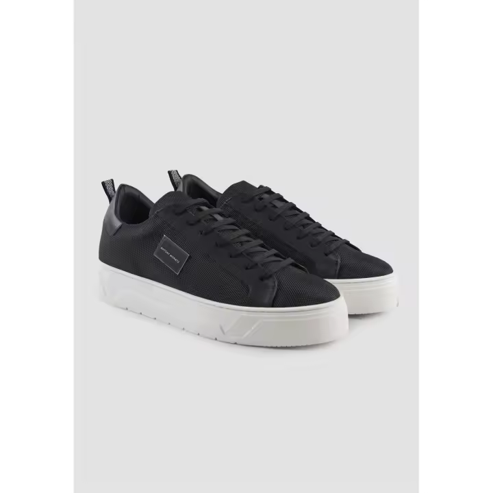 Zapatilla “Metal Bold" Nylon y Piel Con Placo Logo Morato - 1