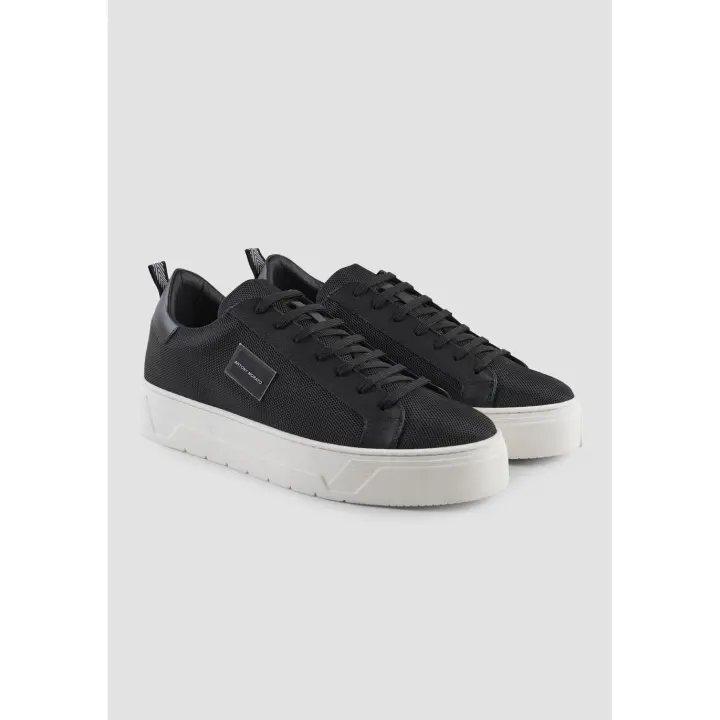 Zapatilla “Metal Bold" Nylon y Piel Con Placo Logo Morato - 1