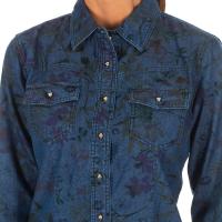 MET-Camisa Tejana Manga Larga 10DCL0058 para Mujer