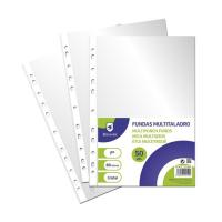 FUNDAS MULTITALADRO BISMARK 10/50 UNIDADES 80 MICRAS CRISTAL FOLIO - details 0