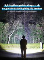 Linterna Táctica LED De Alta Potencia 2000LM Con Pantalla Y Luz USB Para Camping Pesca Emergencia Recargable Zoom - details 5