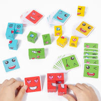 Juego Interactivo De Construcción De Cubos De Madera Con Expresiones Emocionales Juguetes Montessori Para Niños Y Niñas Educativos Para Aprendizaje De Emociones - details 6