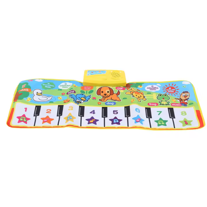 Manta con teclado de Piano plegable para niños, alfubra musical para Bebe, alfubra de juego, juguetes Educativos, alfombra musical - 1