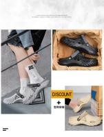 Sandalias De Verano Para Hombres Talla Grande Clogs De Lujo Mocasines De Jardín Casual Plataforma Bajo Tobillo Color Sólido - details 2
