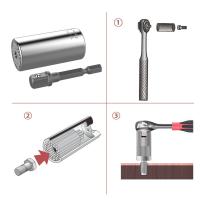 Juego De Cabezas De Destornillador Universal Multifuncional 7-19mm Adaptador De Herramientas Mágicas Para Pernos Y Tornillos Material De Acero Cromo Vanadio - details 7