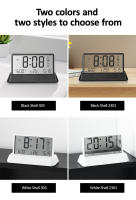 Reloj De Alarma Digital Transparente Con Mostrador De Temperatura Fecha Y Día De La Semana Estilo Moderno Para Oficina Y Hogar 12/24H - details 4