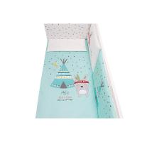 INTERBABY COORDINADO 3 PIEZAS  EDREDON + ALMOHADA + CHICHONERA OSO TIPI MENTA Y GRIS - details 2