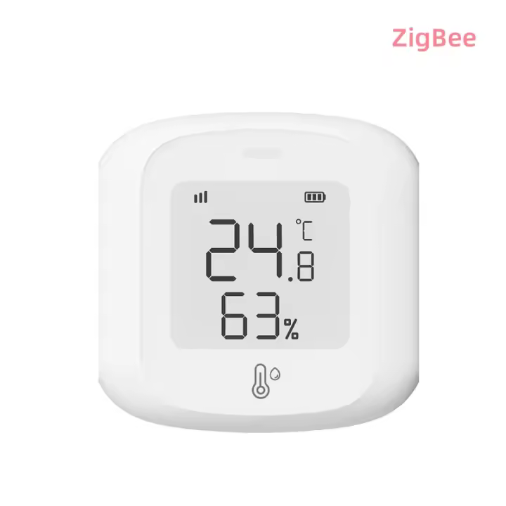 Sensor De Temperatura Y Humedad ZigBee Tuya Con Pantalla LED Control Por Voz Alexa Google Home Para Hogar Inteligente Compatible Con Tuya Y Smart Life - 1