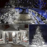 Guirnalda de luces LED de 30 m, 300, 8 modos impermeables, función de memoria y temporización incorporada, jardín interior y exterior, boda, árbol de Navidad (azul blanco cálido) - details 1