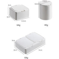 Organizador De Maquillaje Con Cubierta Y Almacenamiento Pop-up Para Algodones Y Pequeños Artículos De Belleza Caja De Plástico Antipolvo Para Escritorio - details 10