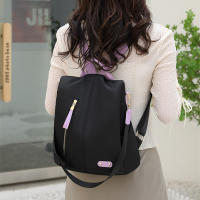 Mochila antirobo Negra para Mujer, Morral sencillo a la moda, informal, pequeña, impermeable, para viaje - details 1