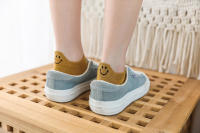 10 Pares De Calcetines Cortos Kawaii Para Mujer Primavera Verano Bordados Con Rostro Sonriente Algodón Personas Casual - details 2