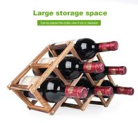 Estante De Almacenamiento De Vino Plegable En Madera Para Casa Y Bar 3/5/6/10 Botellas Herramientas De Barra Armario De Vino - details 7