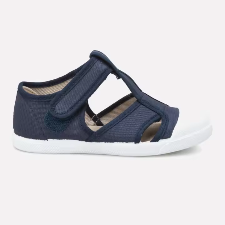 Zapatillas de lona niño BATILAS 801/122 SANDALIA CERADA LONA NAVY 34582 25V - 1