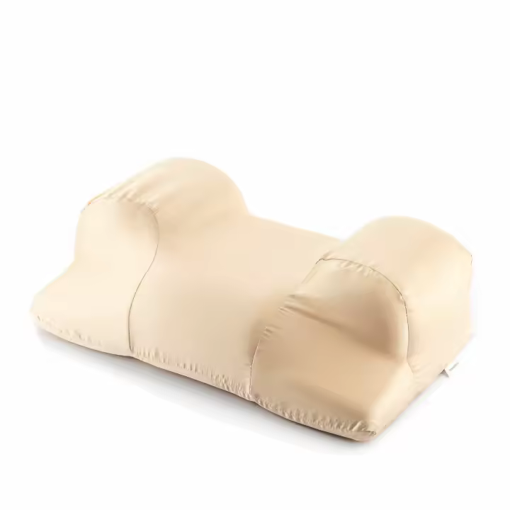 InnovaGoods® Almohada Cervical con Funda Satén, Almohada Funda de Satén refrescante con Cremallera, Ideal para el Cabello y la Piel, Antiarrugas. Beige - 1