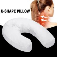 Almohada De Espalda Y Cuello En Forma De U Soporte De Memoria Con Agujeros Para Los Oídos Almohada Contorneada Para Durmientes Lados - details 4