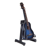 Guitarra De Madera Miniatura 10cm Adorno Musical Para Decoración De Escritorio Estudio Oficina Casa Estilo Moderno - details 2