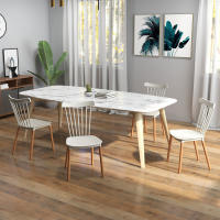 HOMCOM Juego de 4 Sillas de Comedor Estilo Nórdico Sillas de Cocina con Respaldo Alto Asiento de Polipropileno y Patas de Madera de Haya Carga 120 kg 48x52,5x83 cm Gris - details 1