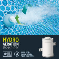 INTEX - Depuradora cartucho C330, filtración 1.250 l/h, filtro cartucho tipo H, compatible con piscinas hasta 7.900 L, tecnología Hydro Aeration, instalación sencilla, depuradoras piscina - details 4