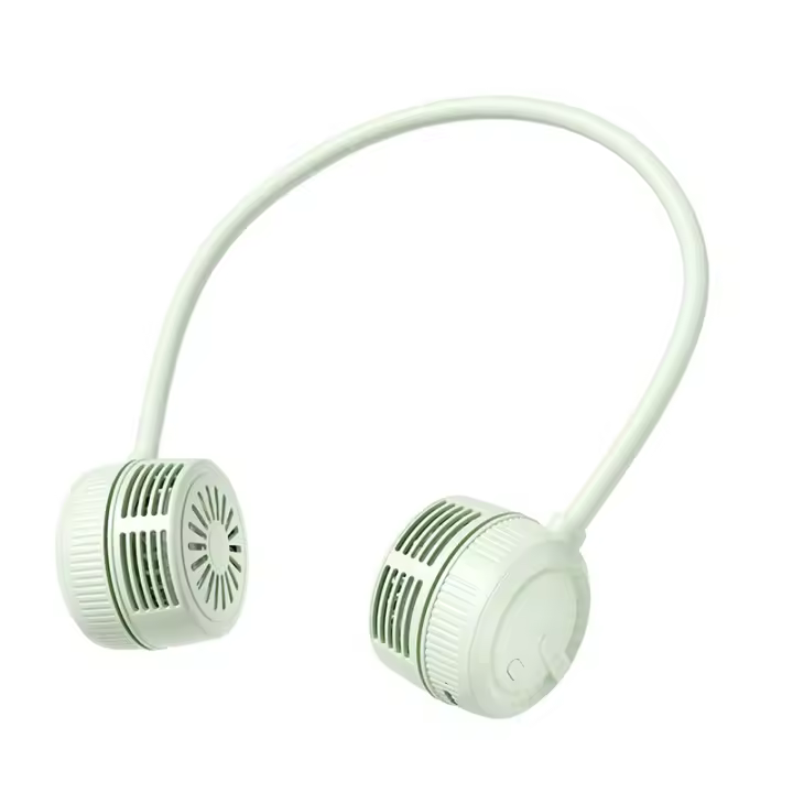 Ventilador de cuello colgante, ventilador perezoso, portátil, plegable, para exteriores, escritorio, USB, gran viento, ventilador colgante de cuello pequeño - 1