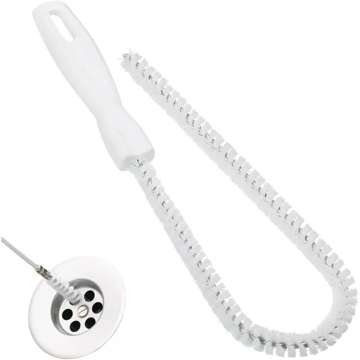 Flexible Limpiador de Desagües | Rebosadero y Pelo Largo | Nailon 45 Cm - 1
