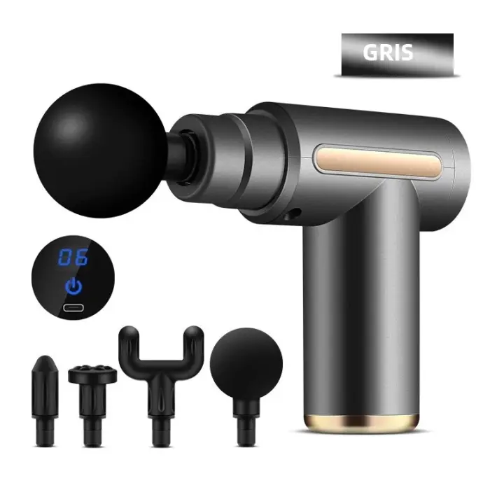 Mini Masajeador Eléctrico DUTRIEUX Para Relajación Muscular Y Fitness Equipo De Masaje Vibratorio With Cabeza De Masaje Rodillo Ideal Para Cuello Y Band - 1